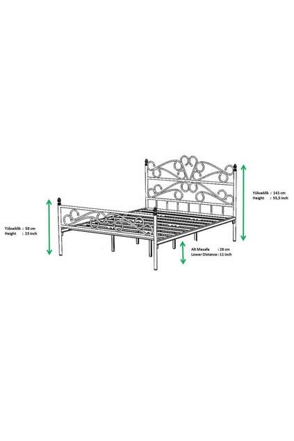 Bergama Struttura Letto in Metallo 140x200 ARM086