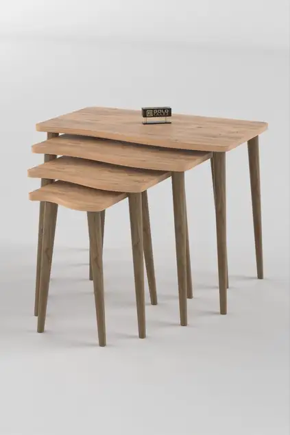 Zigon Coffee Table Wooden 4 Piece Square