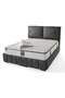 MD Prague 150x200 Double Bed, Base, Headboard Set GM163