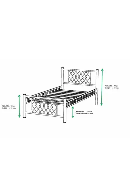 Metis Struttura Letto in Metallo 90x200 ARM165
