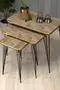 Schwarzer Draht Doppelt Gold Quadratisch Zigon Couchtisch
