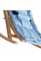 Carrozzina in legno blu