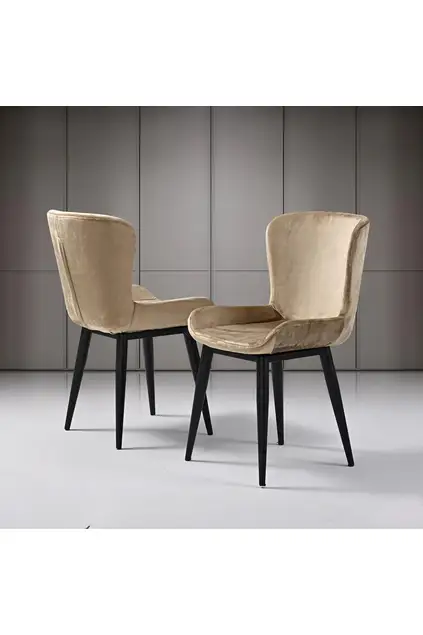 Galata White Table & Swan Black Chair Set HDR1251