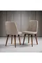 Mix Nussbaum Tisch & Vollmond Nussbaum Stuhl Set HDR1259