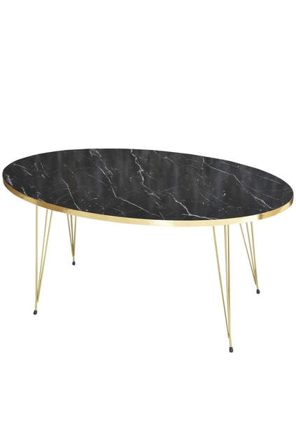 Nesting Table And Center Table Ellipse Set Gold Efes Wire