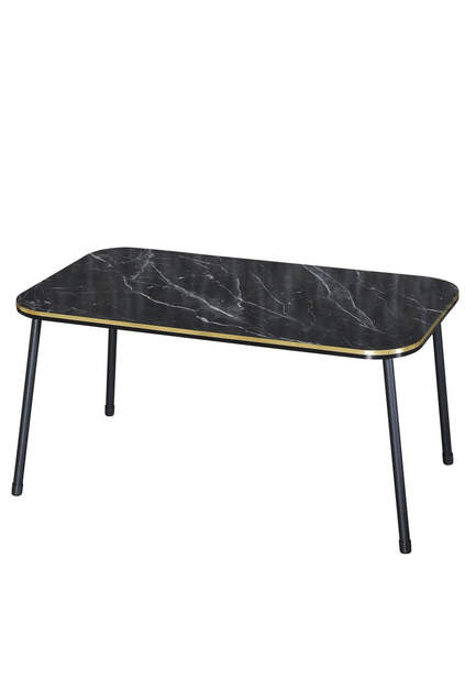 Nesting Table And Center Table Kr Set Black Metal Leg Double Gold Efes