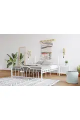 Bella Struttura Letto in Metallo 140x190 ARM142 Bianco
