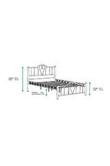 Orkide Metal Bed Frame 90x200 ARM104 White