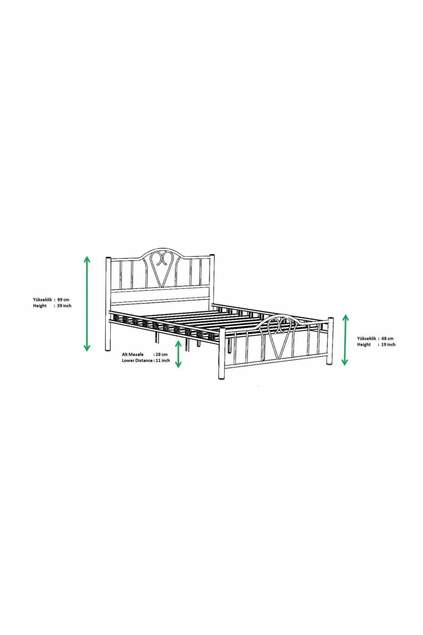 Orkide Metal Bed Frame 90x200 ARM104 White