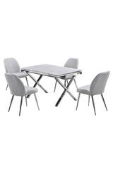 Dubai White Marble Table And Chair Set FRL1014