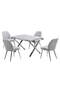 Dubai White Marble Table And Chair Set FRL1014
