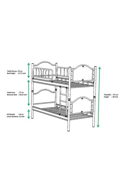 Baby Pearl Bunk Bed 90x190 ARM023 Blue