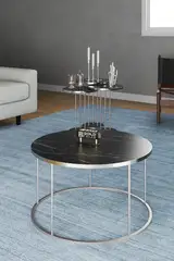 Centre Couchtisch und Zigon Couchtisch Terra Set Silber