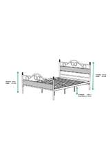 Bitez Metal Bed Frame 180x200 ARM084 Black + Walnut