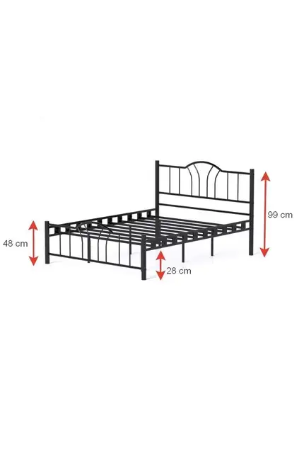 Bella Metallbett 140x190 ARM142 Schwarz