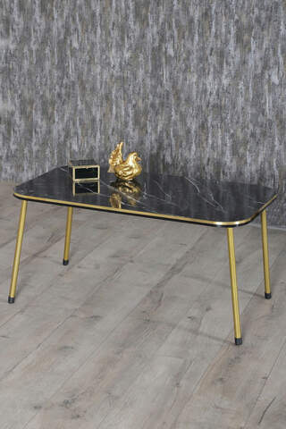 Center Table Bendir Kr Metal Leg Double Gold