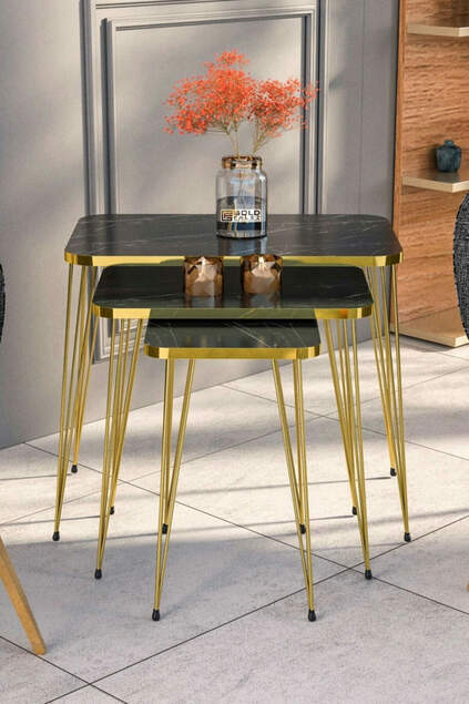 Nesting Table Square Gold Bendir Wire