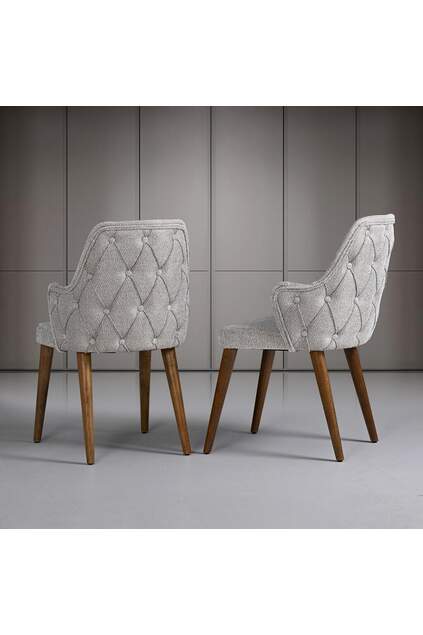 Elkamet Nussbaum Tisch & Damla Stuhl Set HDR1217