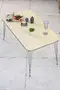 Nesting Table Square And Center Table Square Set Silver Cream Wire