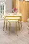 Nesting Table Kr and Center Table Kr Set Gold Cream Wire