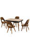 Albina Walnut Table And Chair Set FRL1022