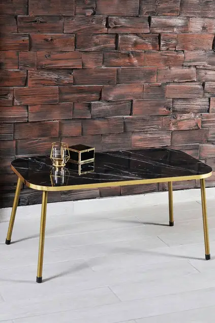 Nesting Table And Center Table Combined Set Gold Efes
