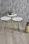 Tavolo Incastonato E Centrotavola Ellipse Set Double Oro Bianco Metallo