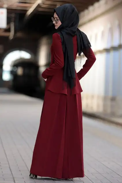 Burgunderfarbener Dora-Jumpsuit
