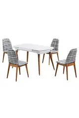 Siena White Table And Chair Set FRL1032