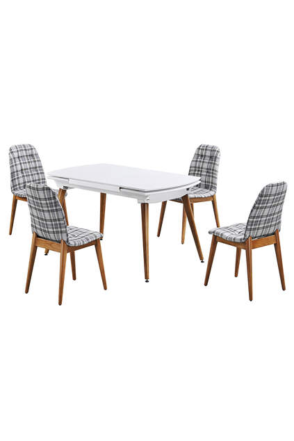 Set Tavolo E Sedie Siena Bianco FRL1032