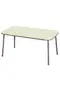 Black Metal Leg Double Gold Cream Coffee Table