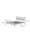 Bitez Metal Bed Frame 140x190 ARM080 White + Walnut
