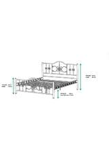 Stella Struttura Letto in Metallo 160x200 ARM171