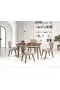 Hera Walnut Table & Derin Chair Set HDR1225