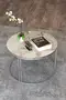 Center Couchtisch Single Silber Lux Special