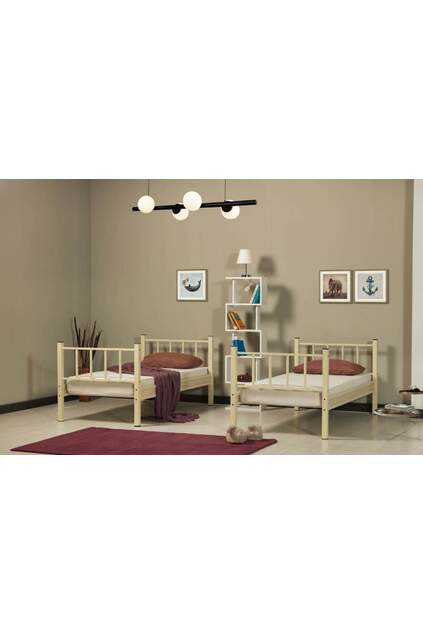 Metal Bunk Bed 90x190 ARM033 Cream