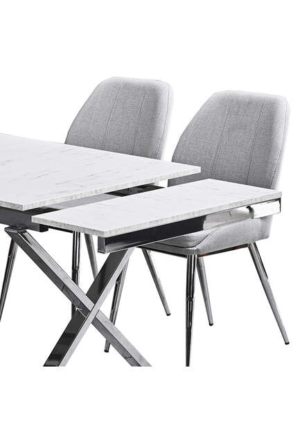 Dubai White Marble Table And Chair Set FRL1014