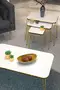 Set Tavolo Incastonato Kr E Centro Tavolo Kr Doppio Filo Oro Bianco