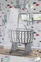 MDF Anthracite Basket Crib and Mustard Star Sleeping Set