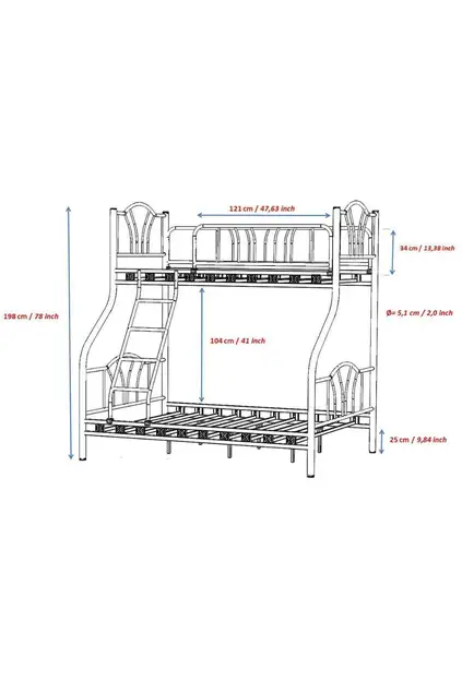 İmaj Stockbett 90x200 + 140x200 ARM058