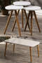 Set tavolo e centrotavola a incastro in legno Kr tornio bianco