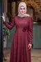 Burgund Farbe Mara Silbriges Abendkleid