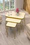 Nesting Table Kr And Center Table Kr Set Double Gold Cream Wire