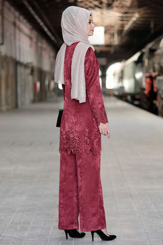 Ayda Hijab Suit Burgundy