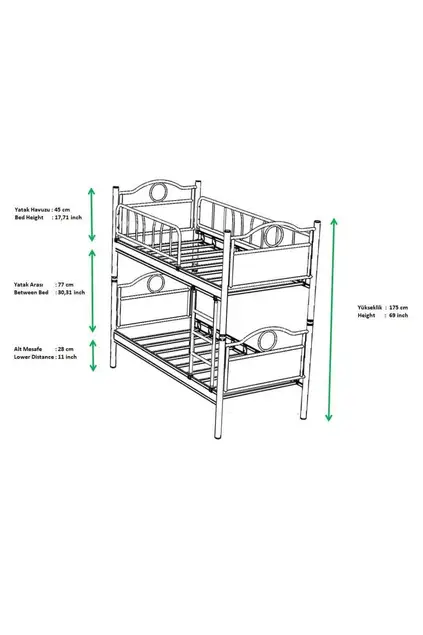Smeraldo Letto a Castello 90x200 ARM020