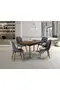 Morino Walnut Table & İsland Chair Set HDR1231