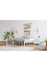 Bella Struttura Letto in Metallo 140x200 ARM143 Bianco