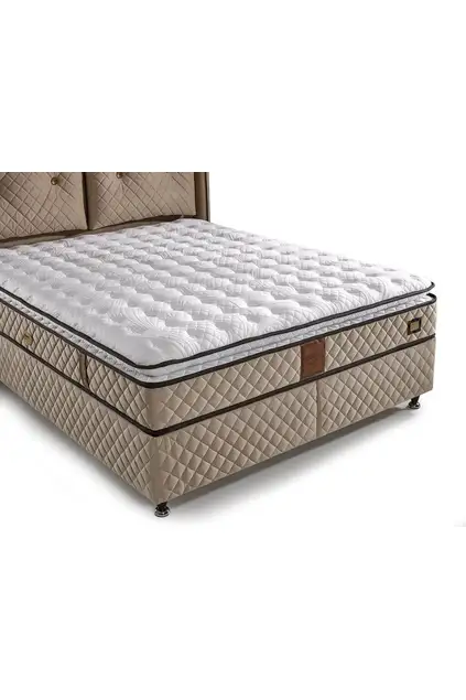 MD Nergis 150x200 Çift Kişilik Yatak, Baza, Başlık Seti GM110
