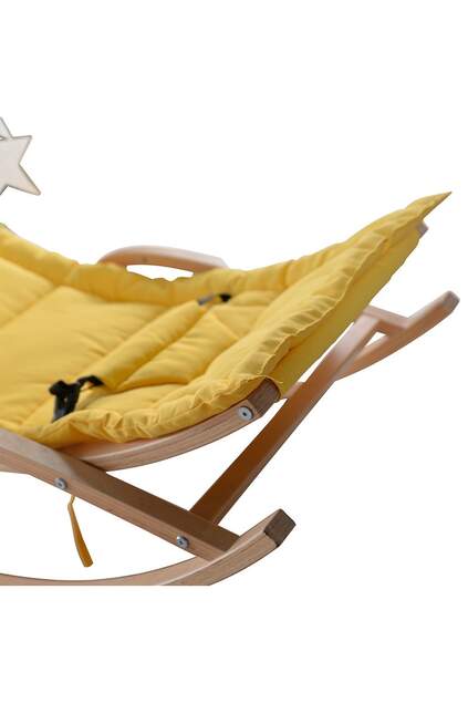 Wooden Baby Carriage Yellow