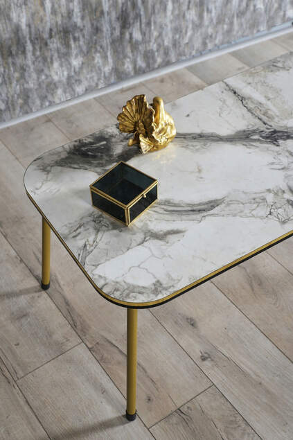 Nesting Table And Center Table Kr Set Double Gold Efes Wire
